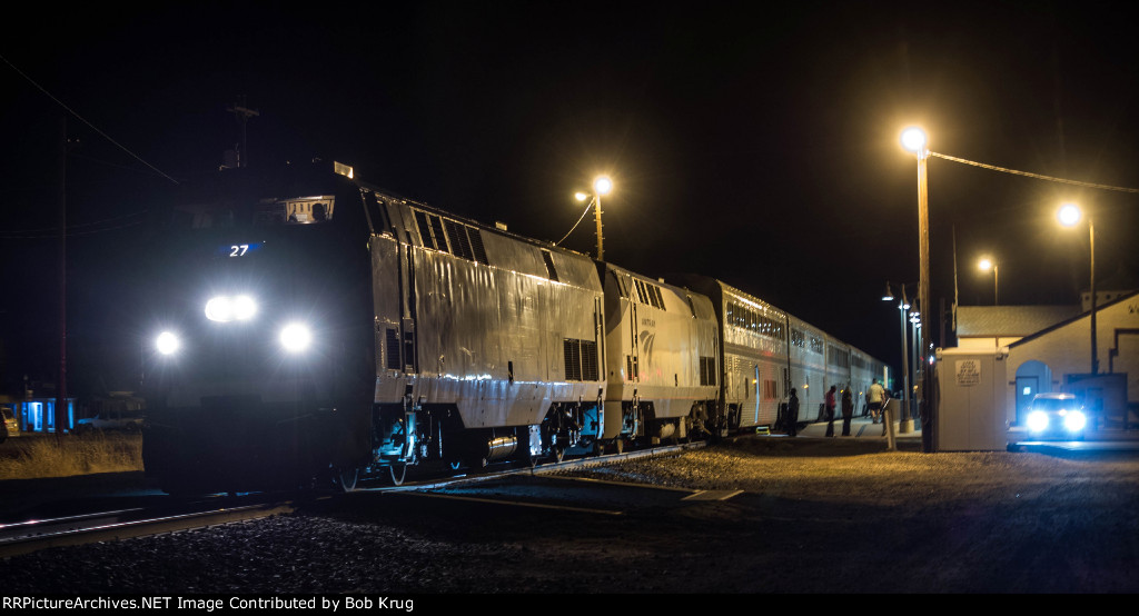 The eastbound Sunset Limited calls at Alpine, TX